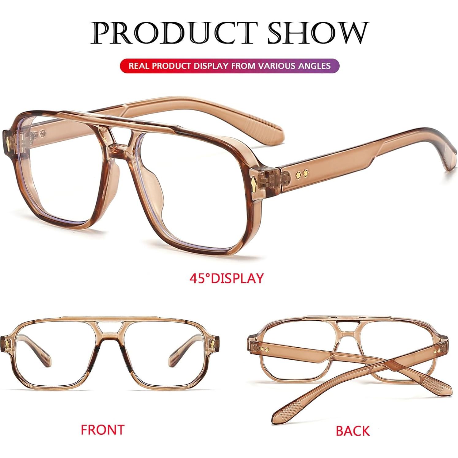 Gafas bloqueadoras luz azul PORADAY retro unisex 15.49x5.99cm