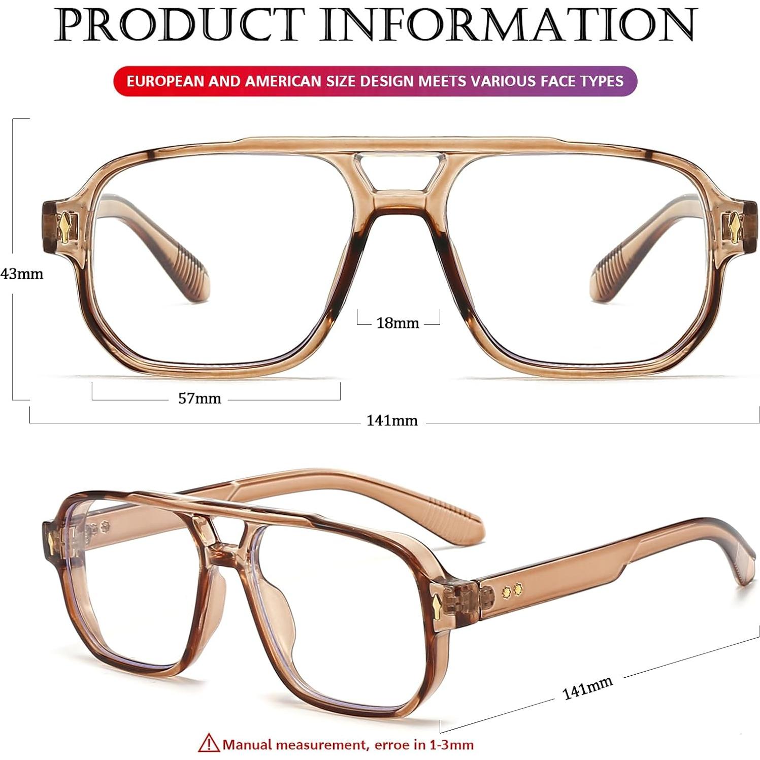 Gafas bloqueadoras luz azul PORADAY retro unisex 15.49x5.99cm