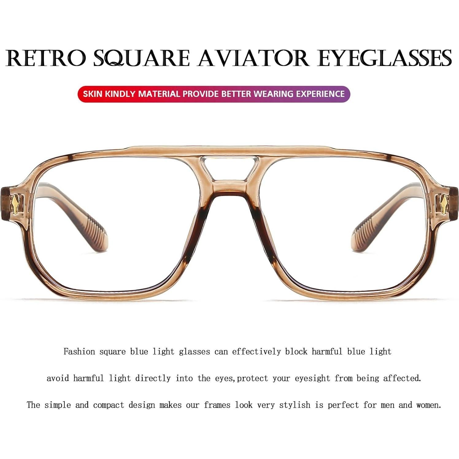 Gafas bloqueadoras luz azul PORADAY retro unisex 15.49x5.99cm