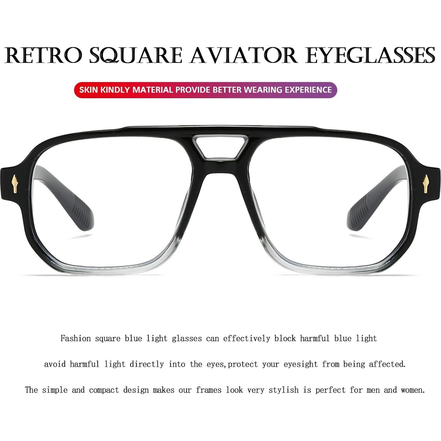 Gafas bloqueadoras luz azul PORADAY retro unisex 15.49x5.99cm