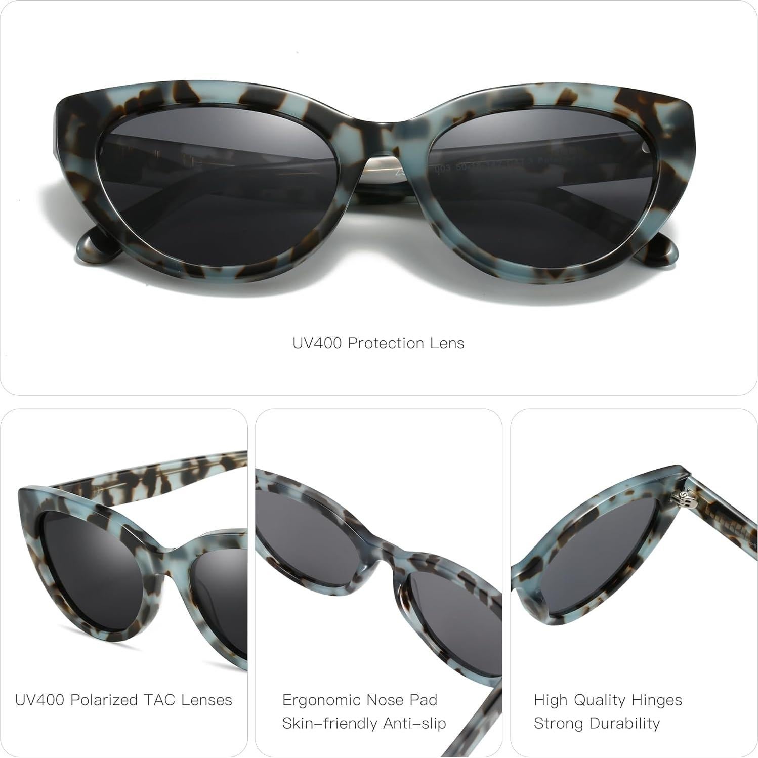 Gafas de sol ZENOTTIC Ojo de Gato UV400 para Mujeres