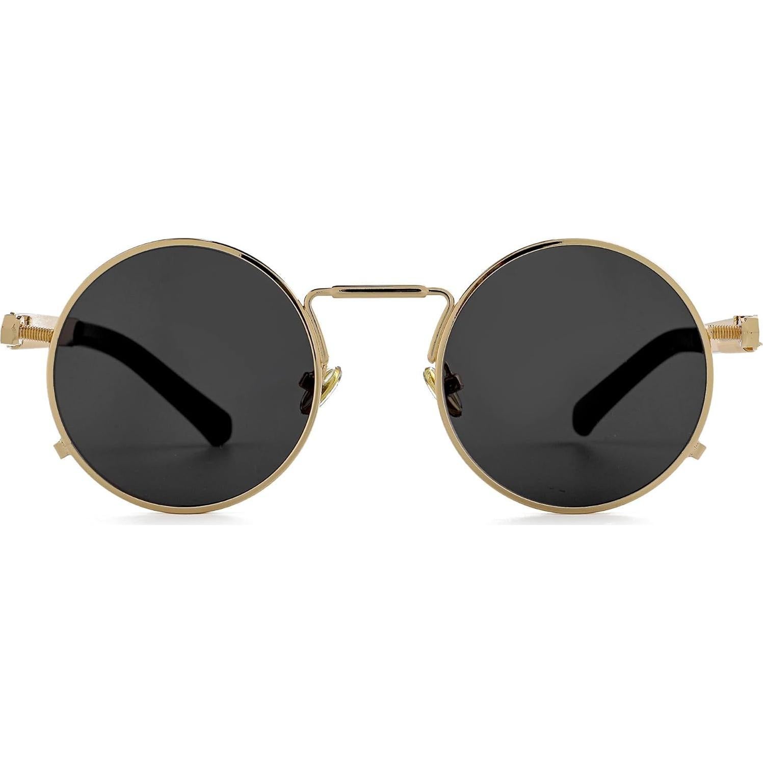 Gafas de sol redondas EYLRIM Eyl8478d 100% UV estilo Steampunk