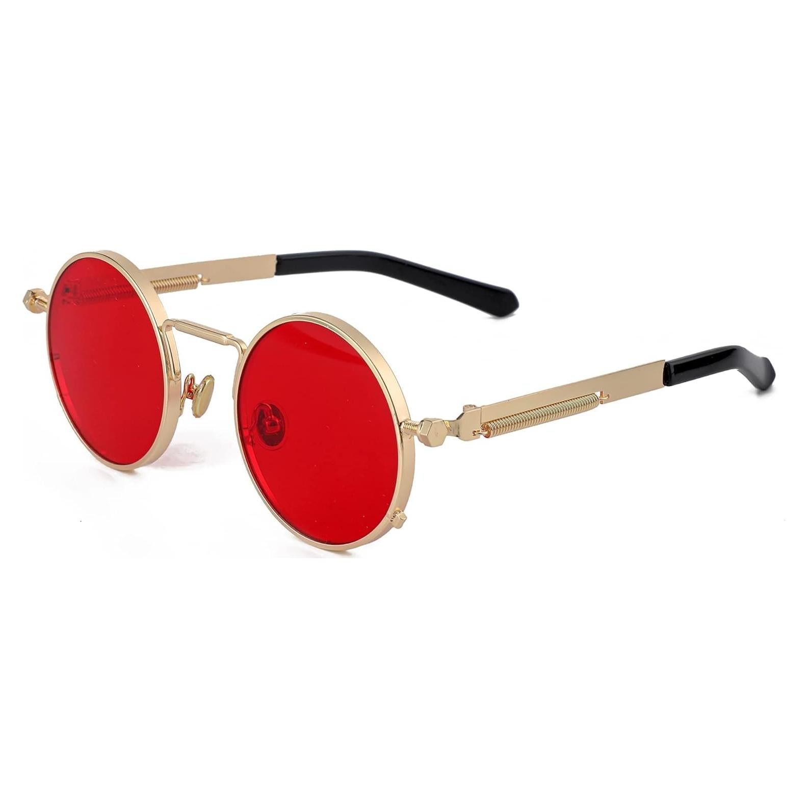 Gafas de sol redondas EYLRIM Eyl8478b 100% UV Oro/Rojo