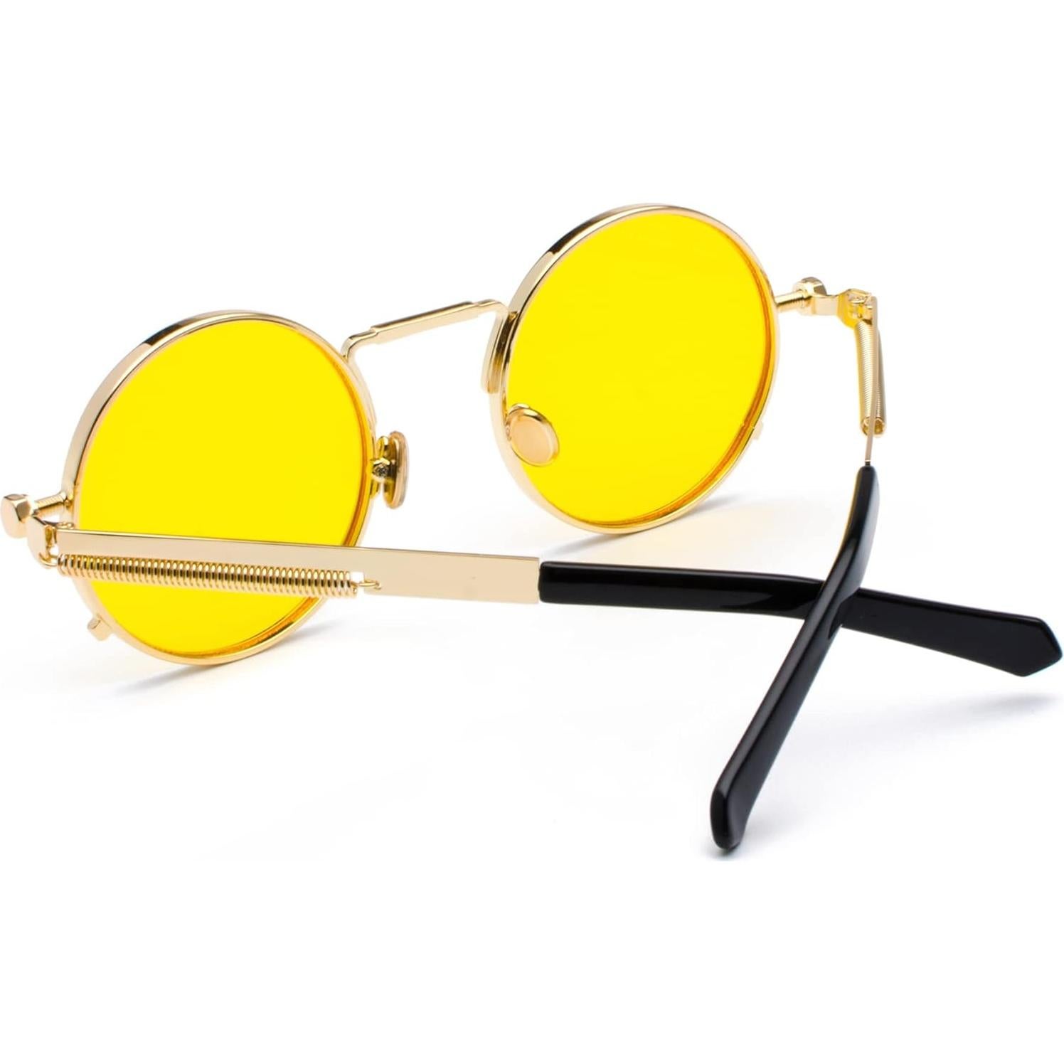 Gafas de sol redondas EYLRIM Eyl8478e 100% UV estilo Steampunk