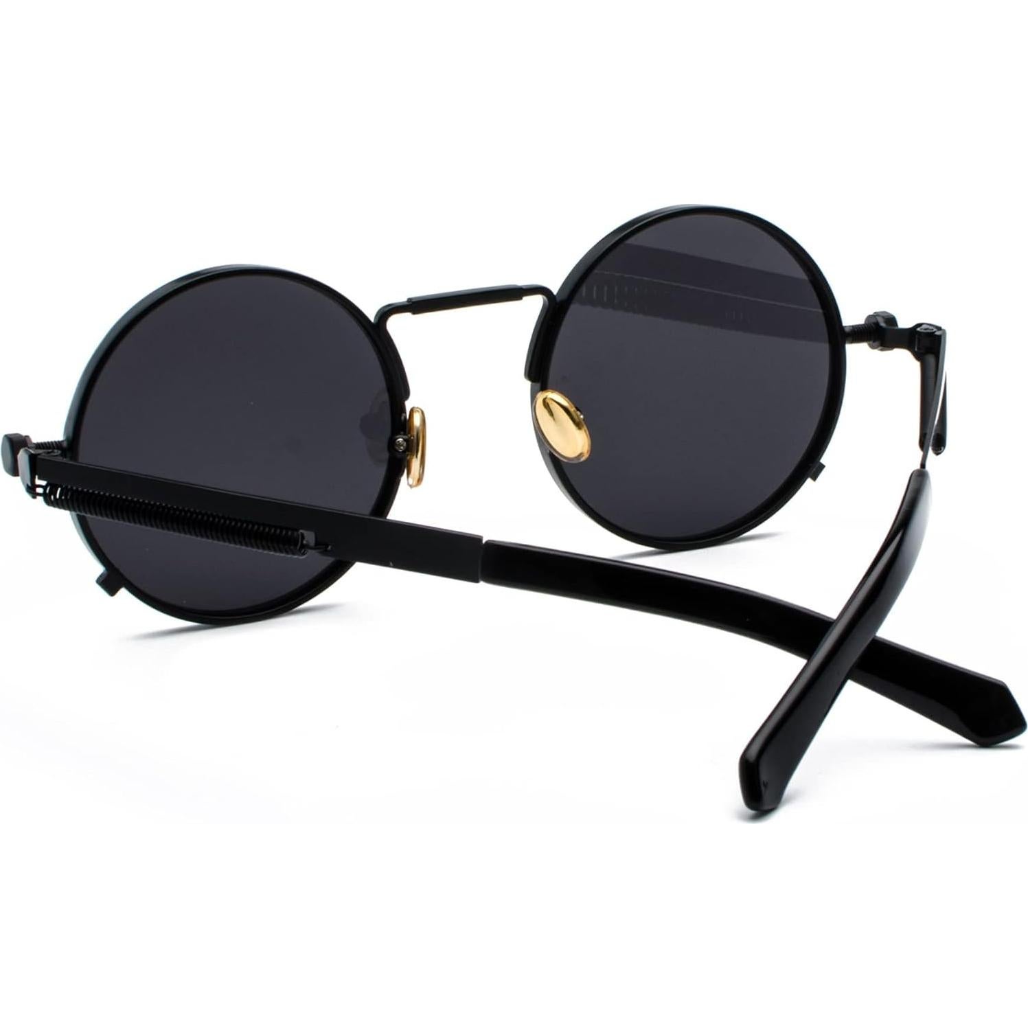 Gafas de sol redondas EYLRIM Eyl8478c 100% UV estilo Steampunk