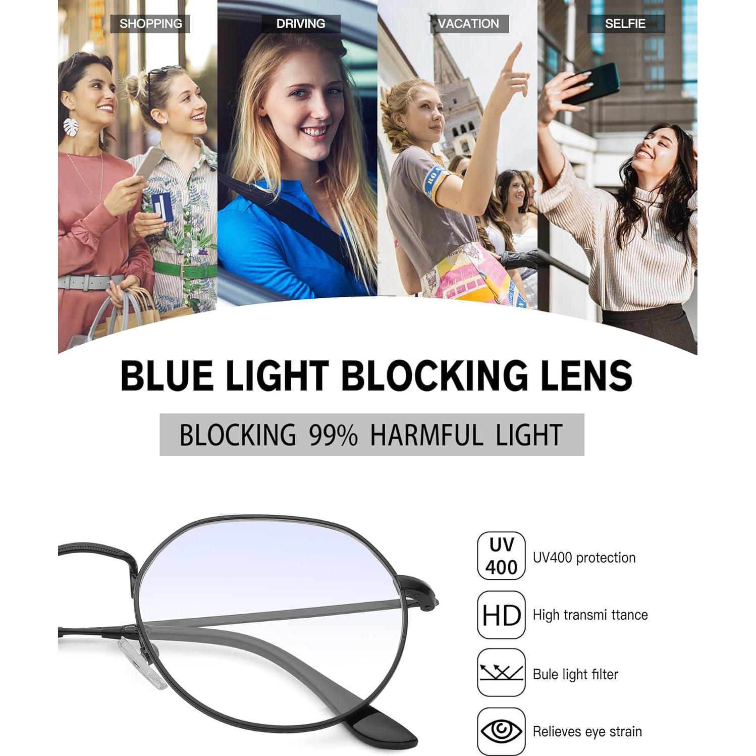 Gafas Redondas Pro Acme Unisex con Lente de Bloqueo Luz Azul 53mm