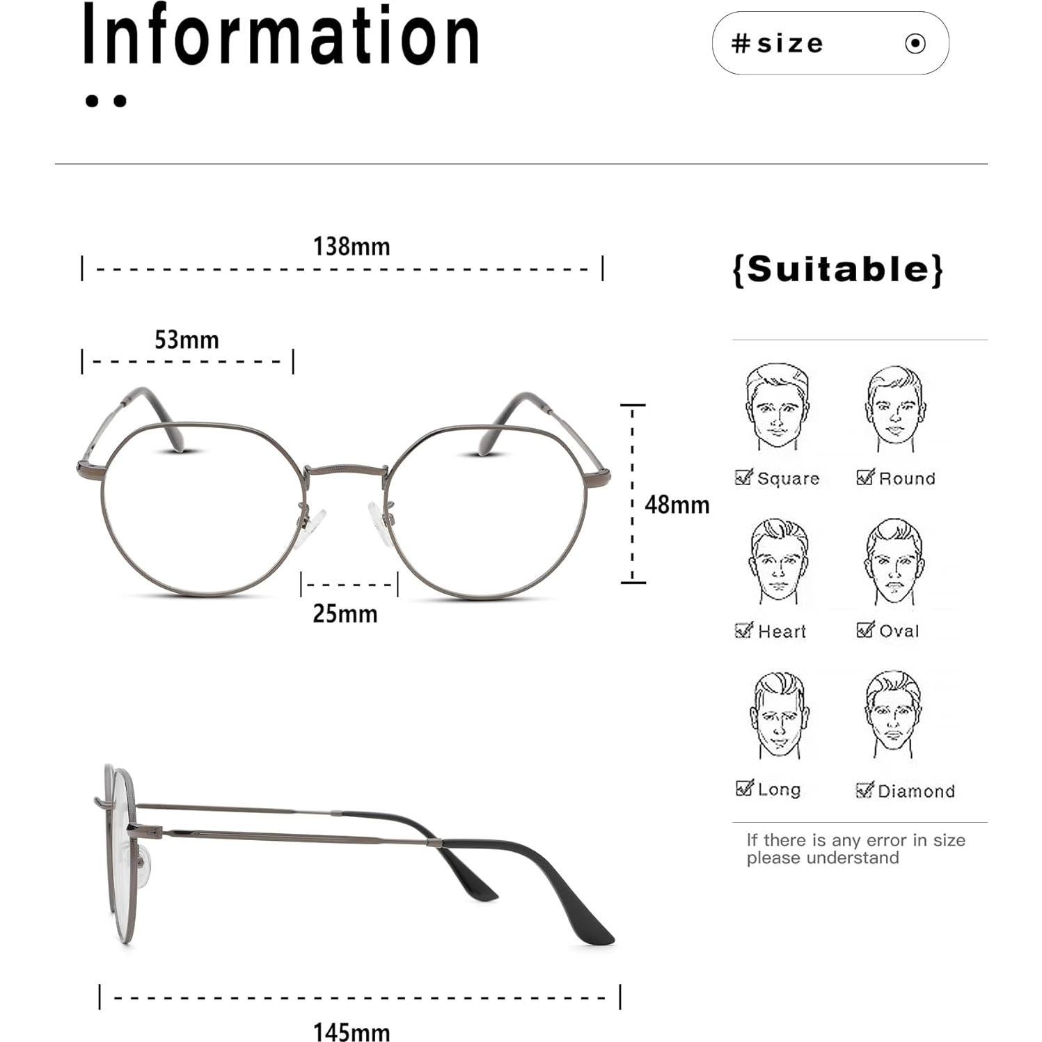 Gafas Pro Acme Redondas Vintage Unisex Lente 53mm Bloqueo Luz Azul