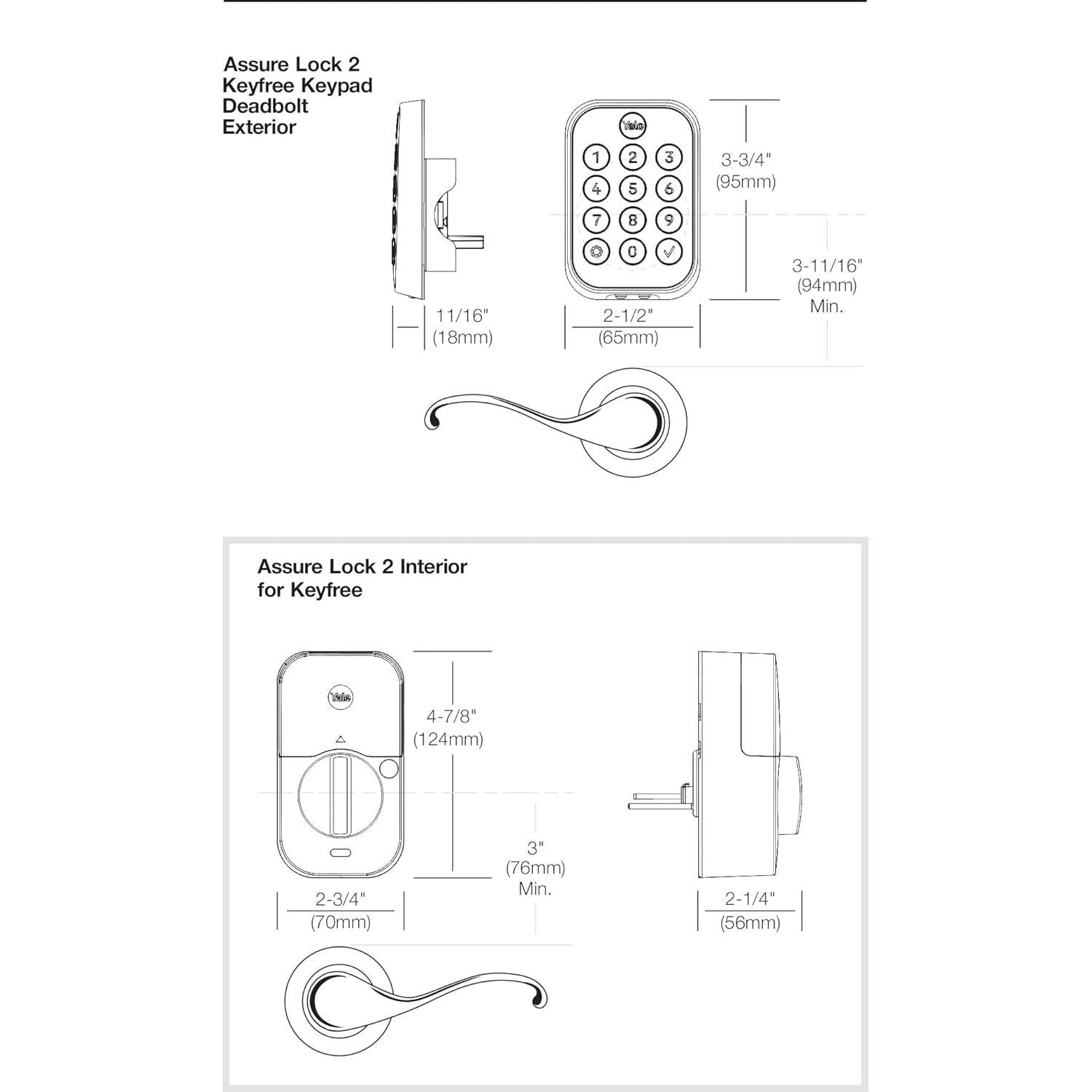 Cerradura Yale Assure Lock 2 Electrónica Z-Wave Sin Llave