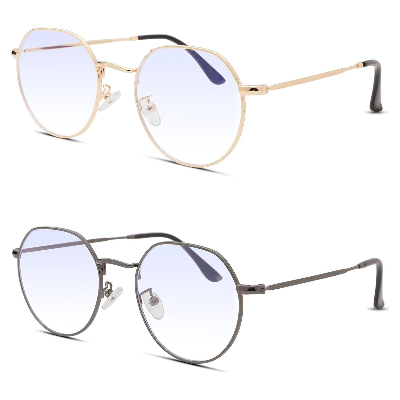 Gafas Pro Acme Redondas Vintage Lente Bloqueo Luz Azul 53mm