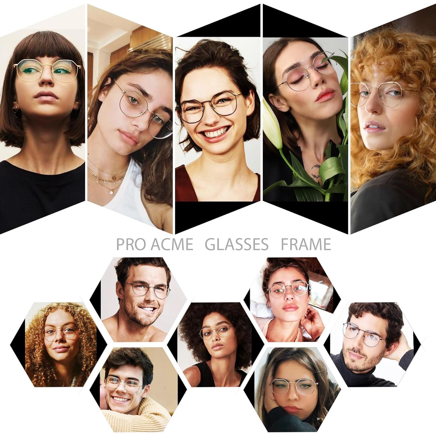 Gafas Redondas Pro Acme con Lentes Transparentes 53mm Unisex