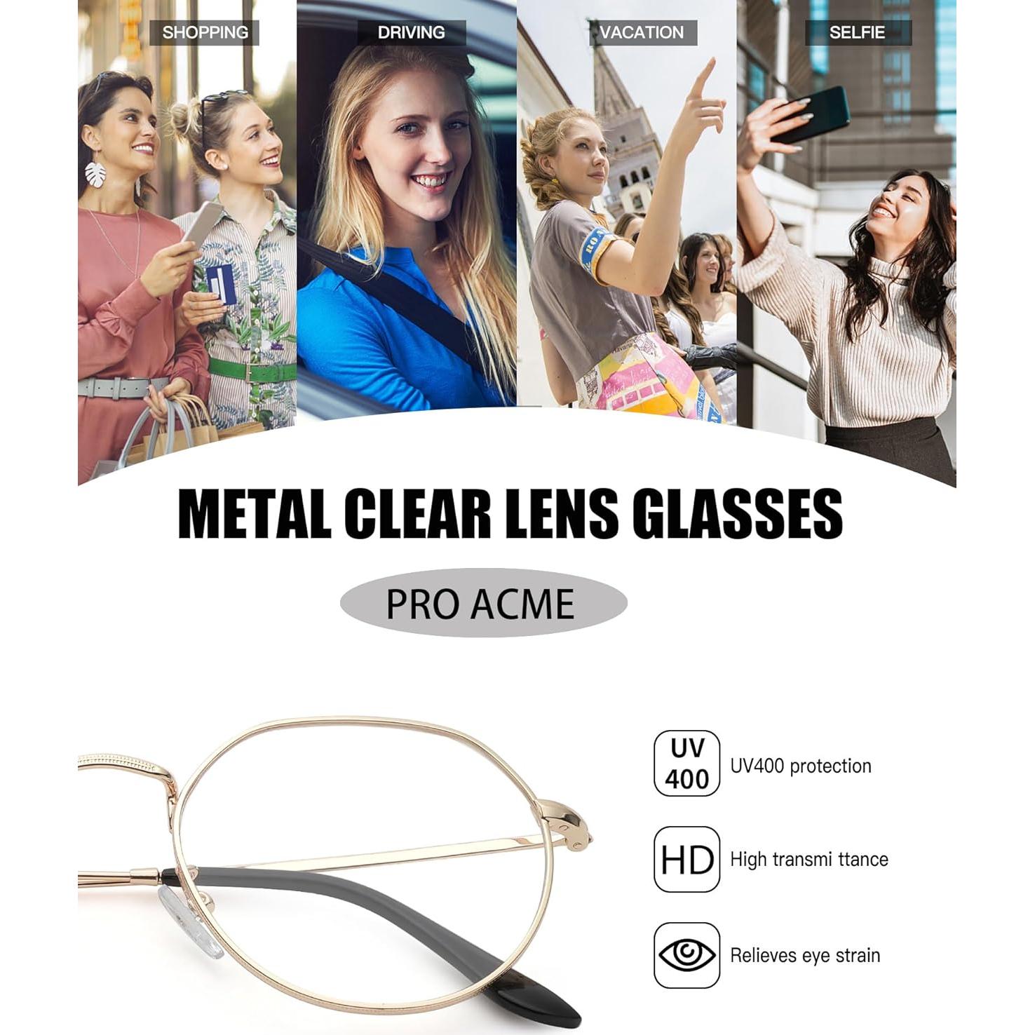 Gafas Redondas Pro Acme con Lentes Transparentes 53mm Unisex