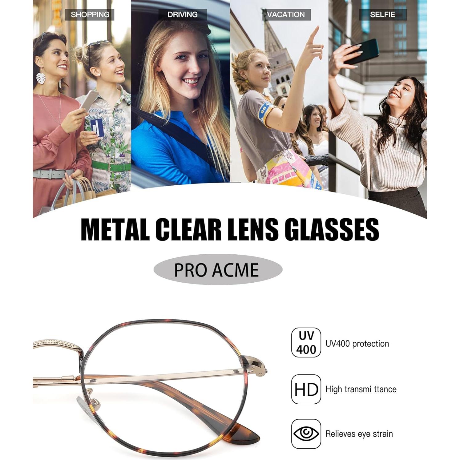 Gafas Redondas Pro Acme Vintage Unisex Lente 53mm Dorado