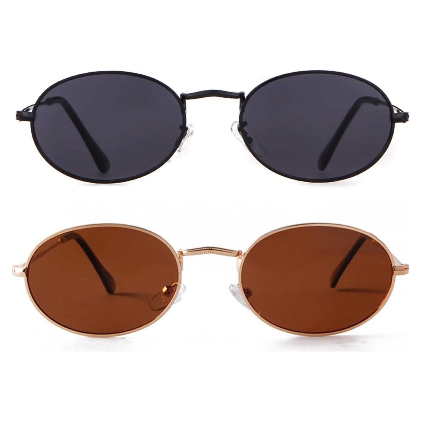 GIFIORE Gafas de Sol Ovaladas Retro UV400 para Hombres y Mujeres