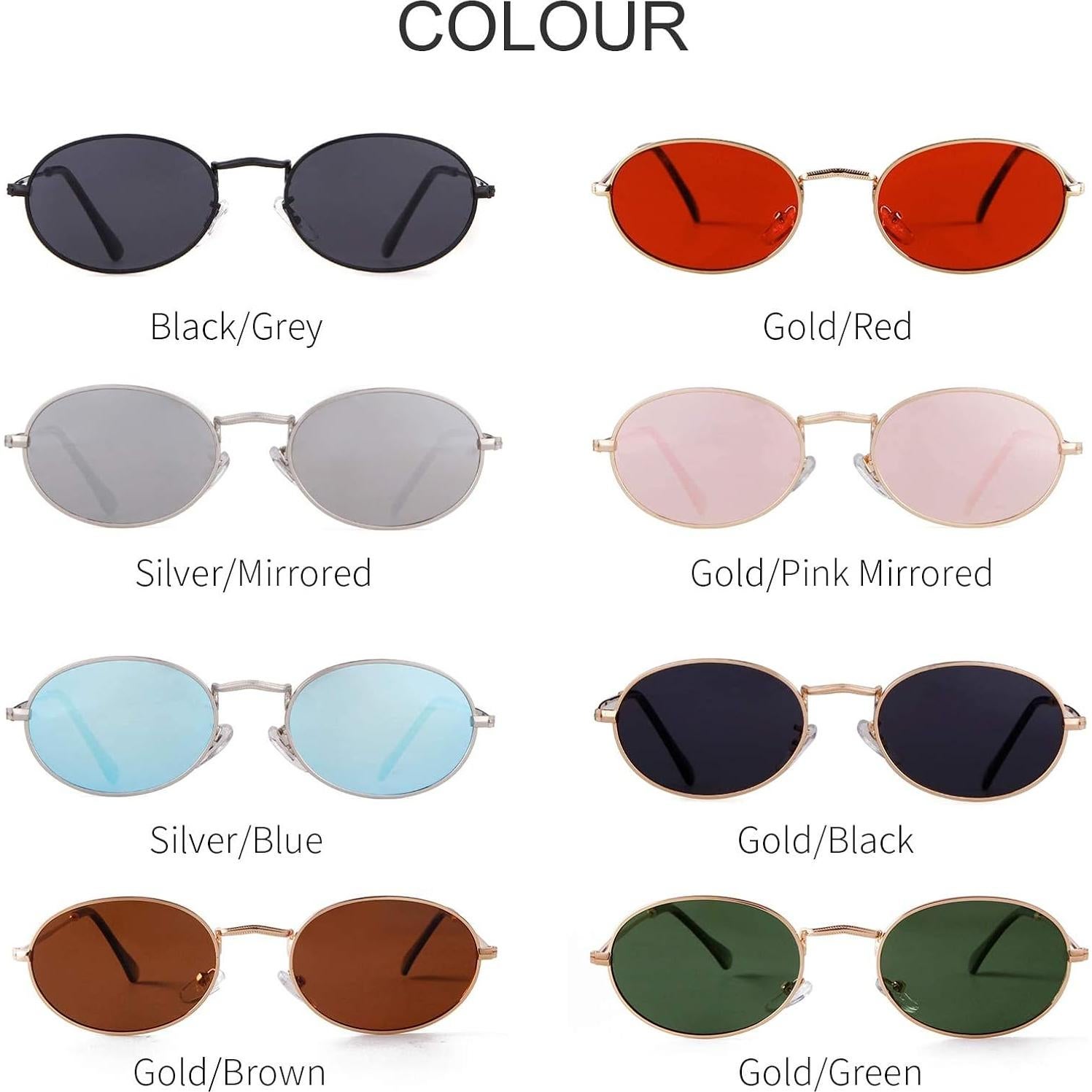 Gafas de Sol Ovaladas Vintage GIFIORE con Lente UV400