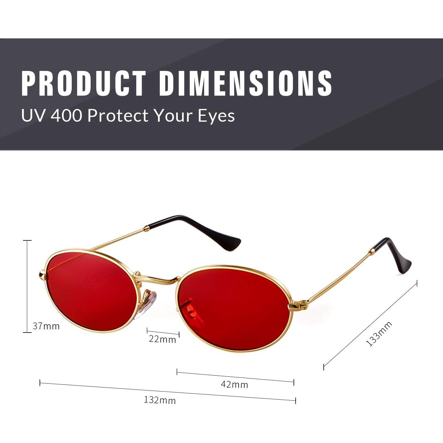 Gafas de Sol Ovaladas Vintage GIFIORE Marco Dorado