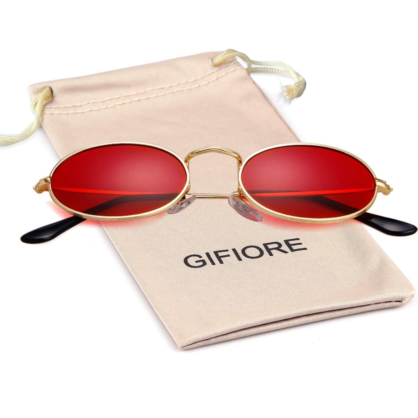 Gafas de Sol Ovaladas Vintage GIFIORE Marco Dorado
