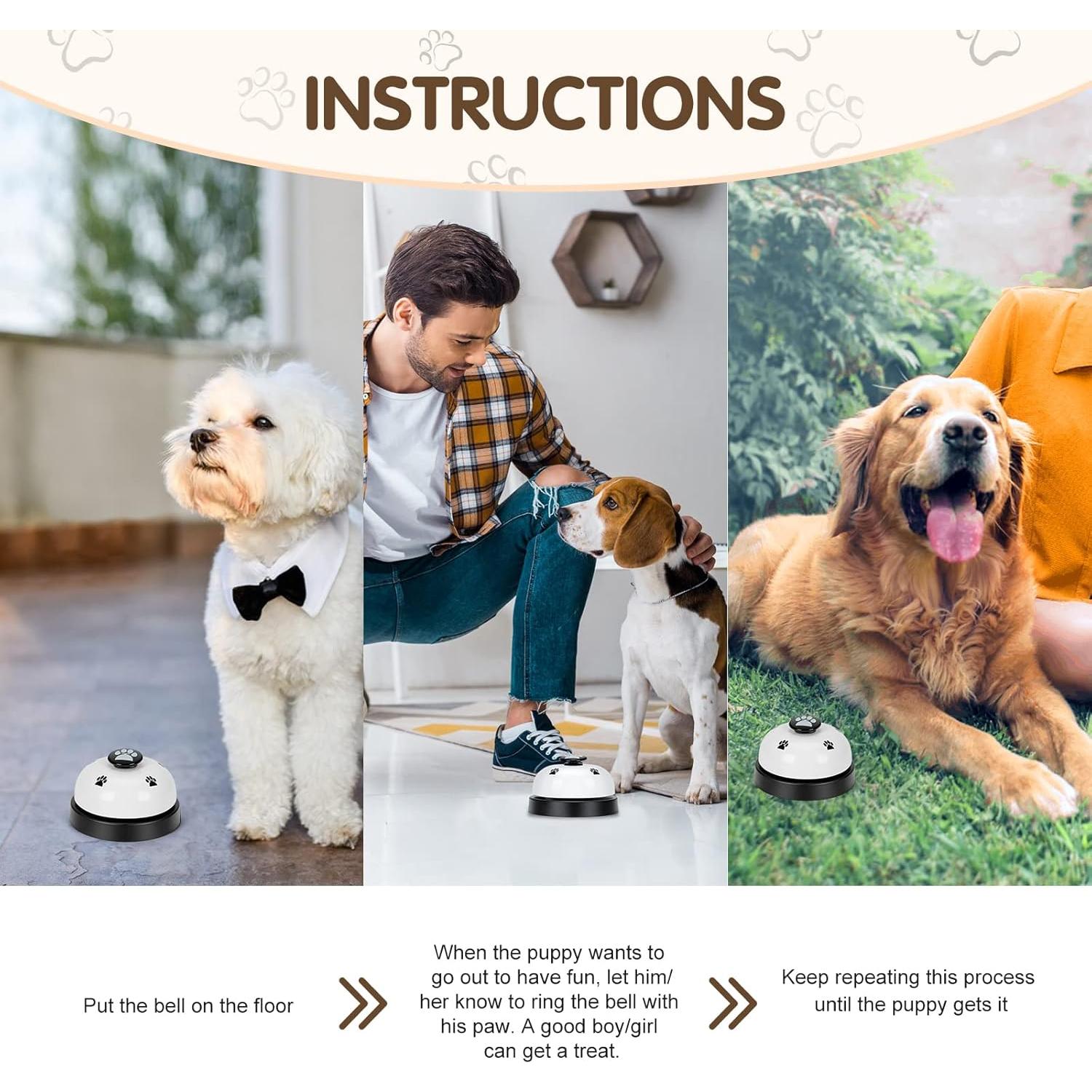 Campanas de Entrenamiento para Perros xc - Paquete de 2, 7.19 cm