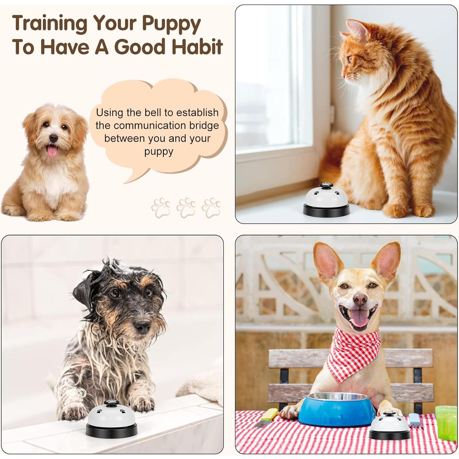 Campanas de Entrenamiento para Perros xc - Paquete de 2, 7.19 cm