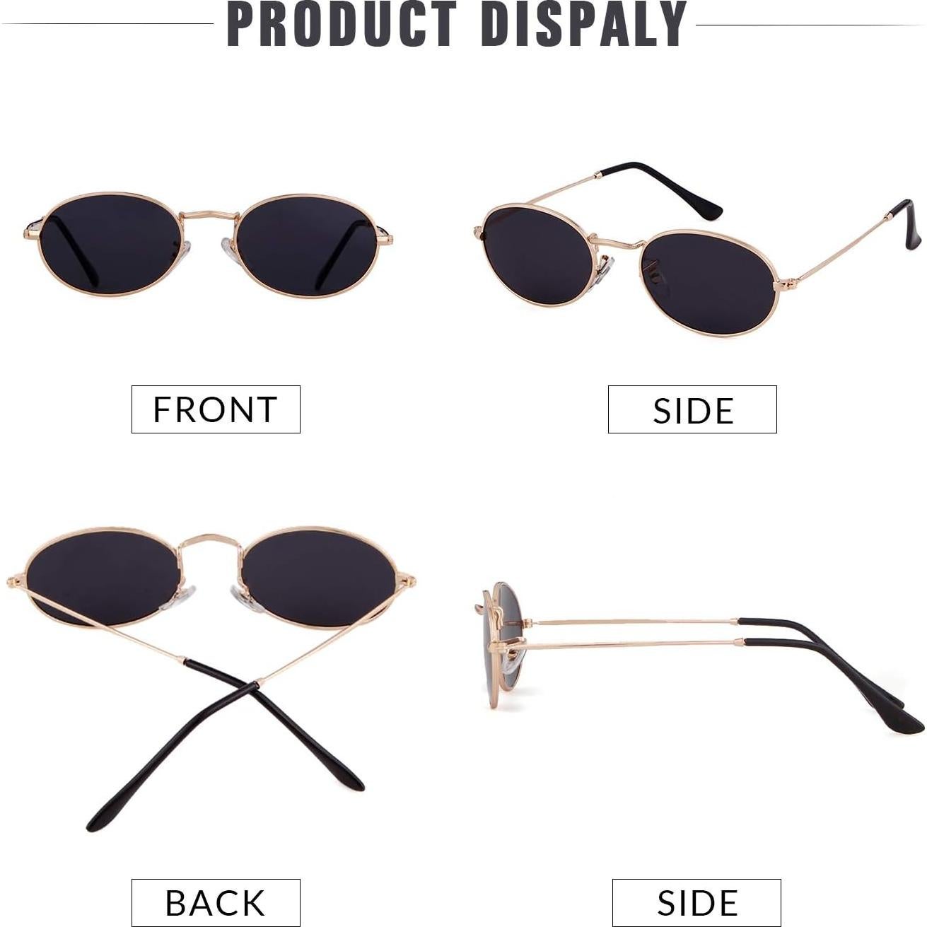 GIFIORE Gafas de Sol Ovaladas Vintage Retro 90s UV400