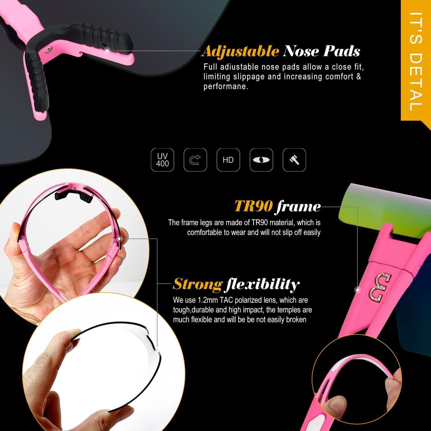 Gafas de Ciclismo FMY Polarizadas UV400 Rosa 28g