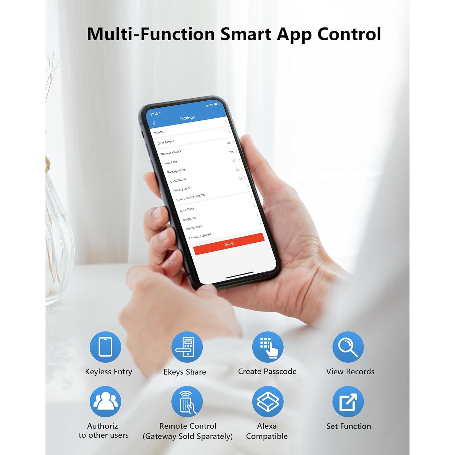 Cerradura Inteligente Zowill DK06G WiFi con Control APP