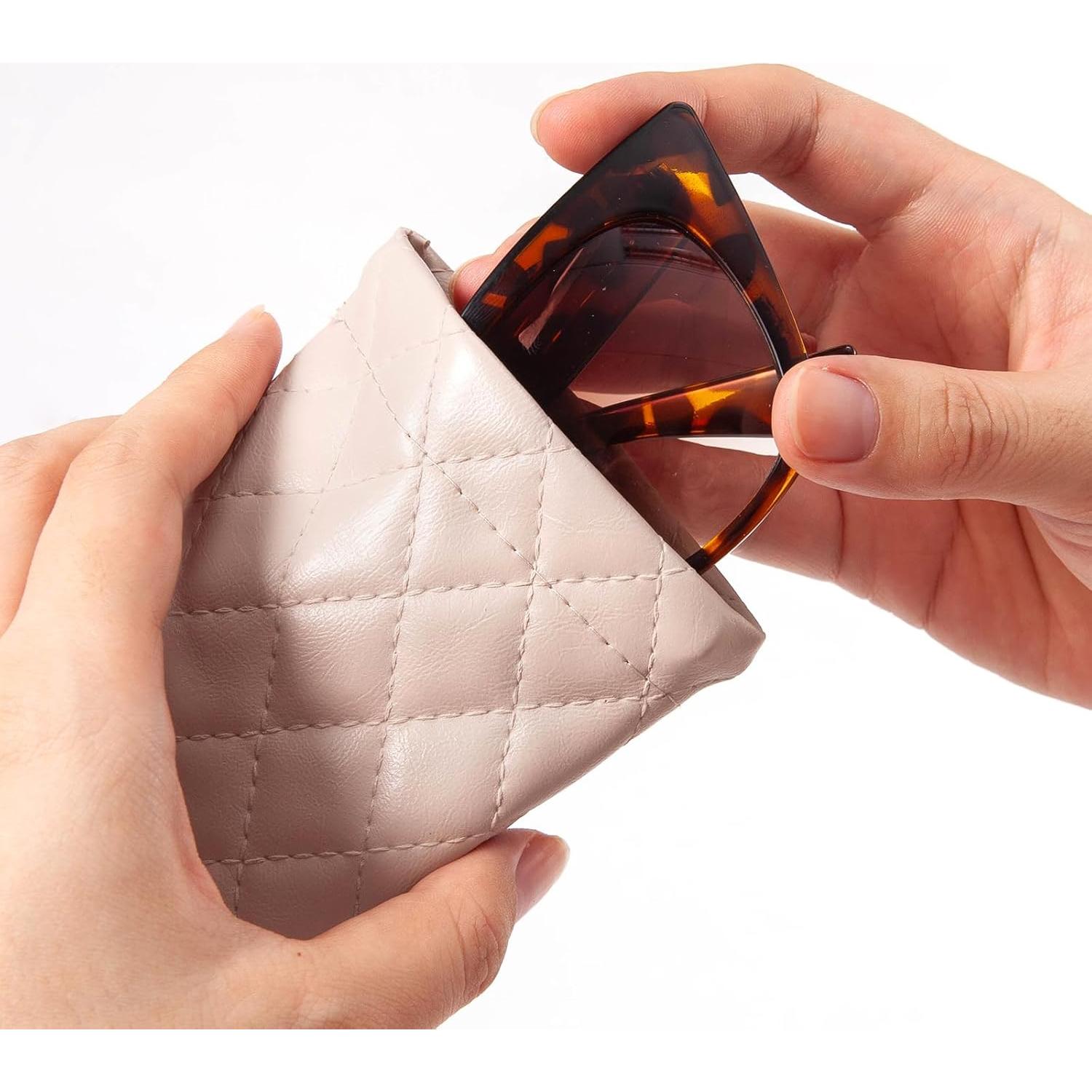 Funda de Cuero TRIUMPH VISION - Paquete de 3 Fundas para Gafas