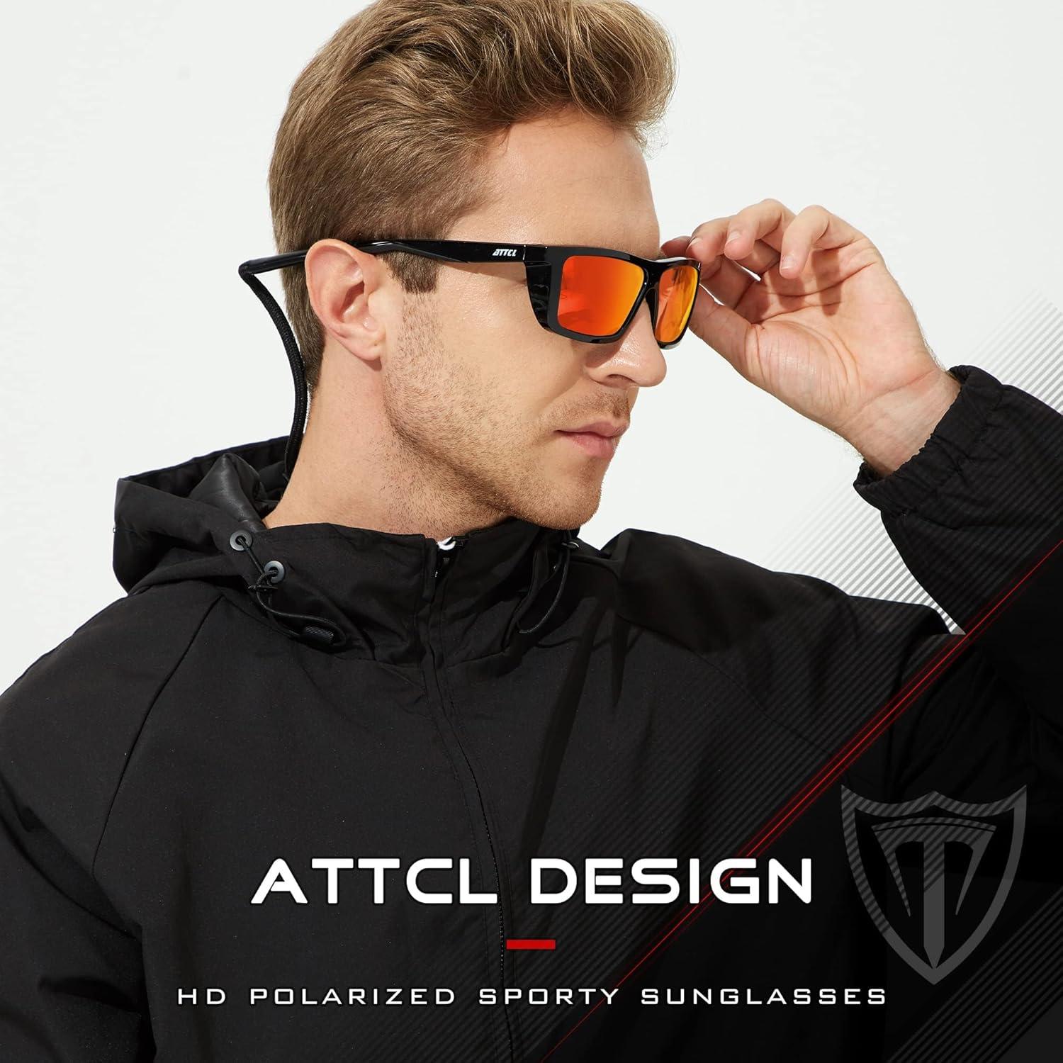 Gafas de sol polarizadas ATTCL para hombres UV 100% protección