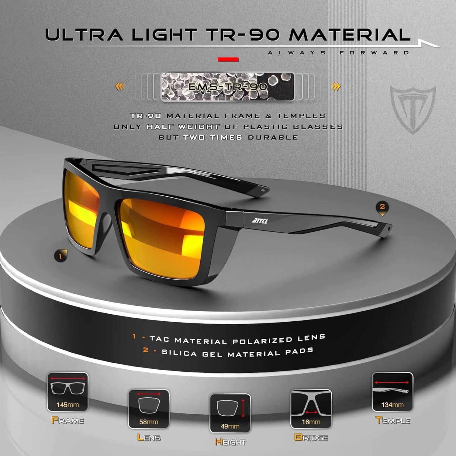 Gafas de sol polarizadas ATTCL para hombres UV 100% protección