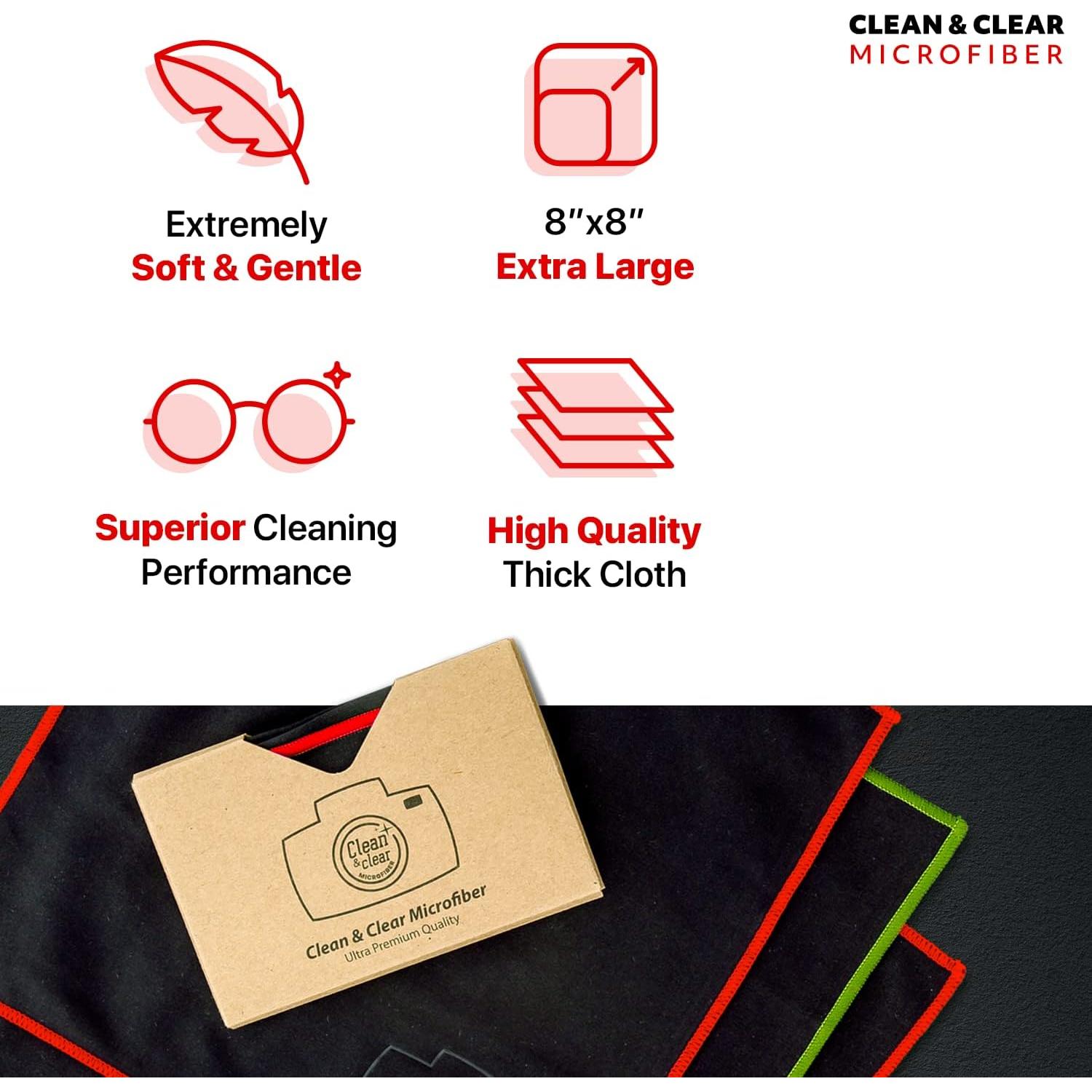 Paño de Microfibra Clean & Clear 8 Piezas 20x20 cm