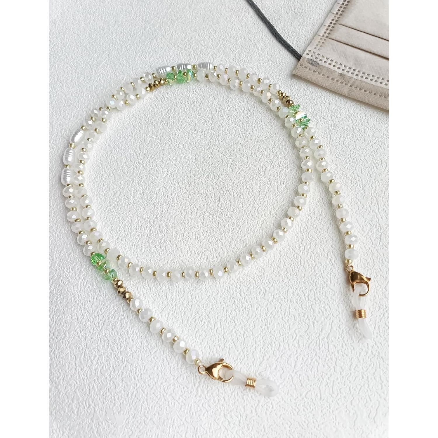 Cadena de Gafas Perlas Cristal para Mujeres 72 cm