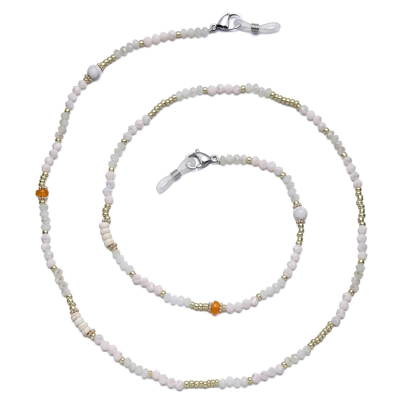 Cadena de Gafas con Perlas de Cristal - 72 cm - Chic