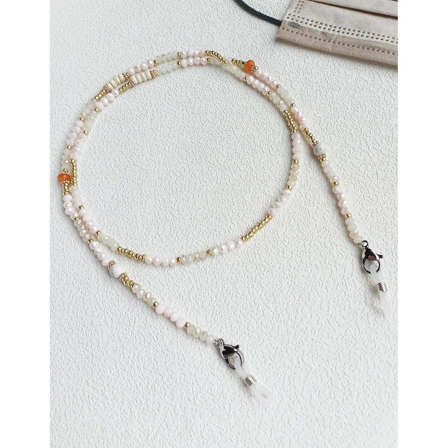 Cadena de Gafas con Perlas de Cristal - 72 cm - Chic