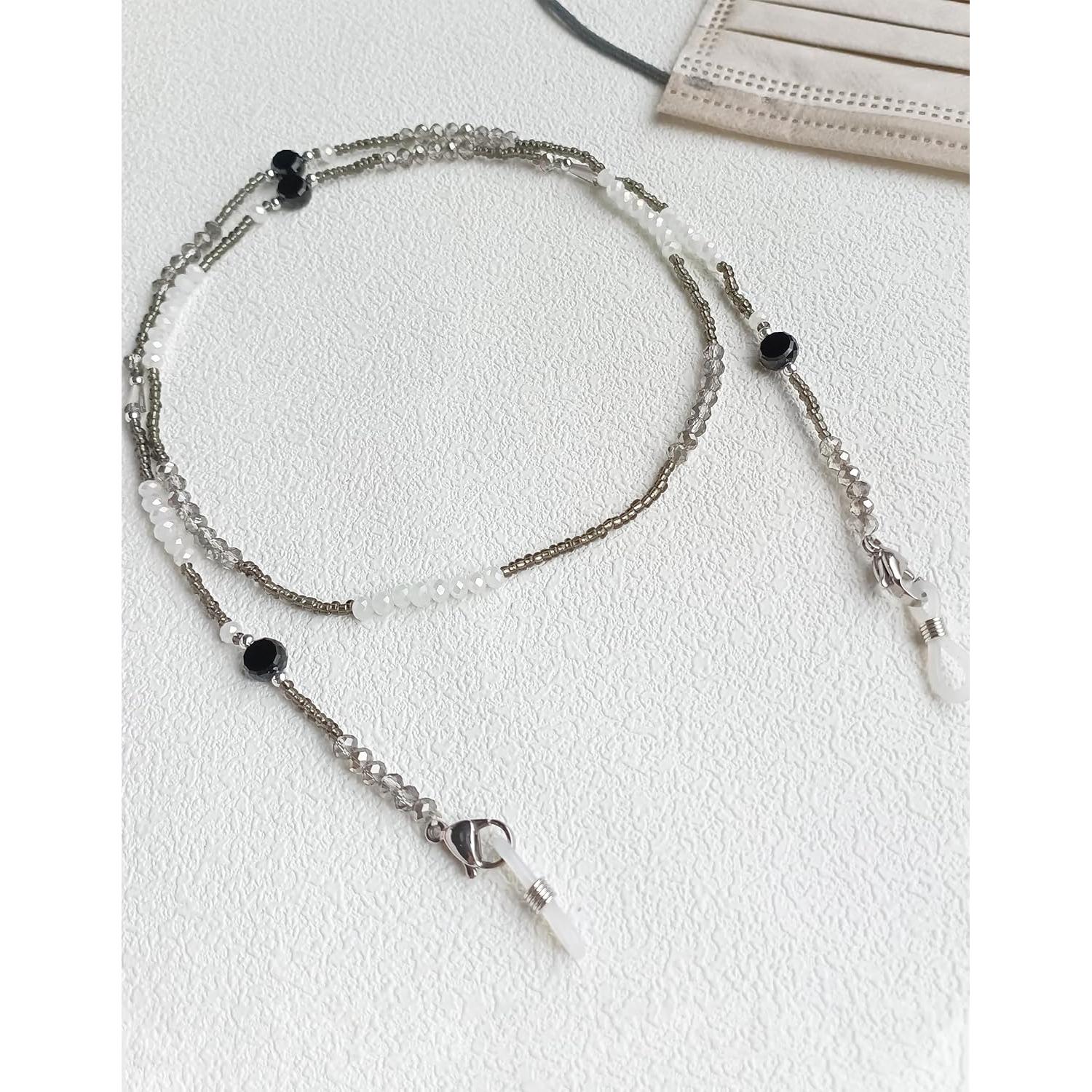 Cadena de Gafas con Perlas de Cristal - 72 cm - Chic