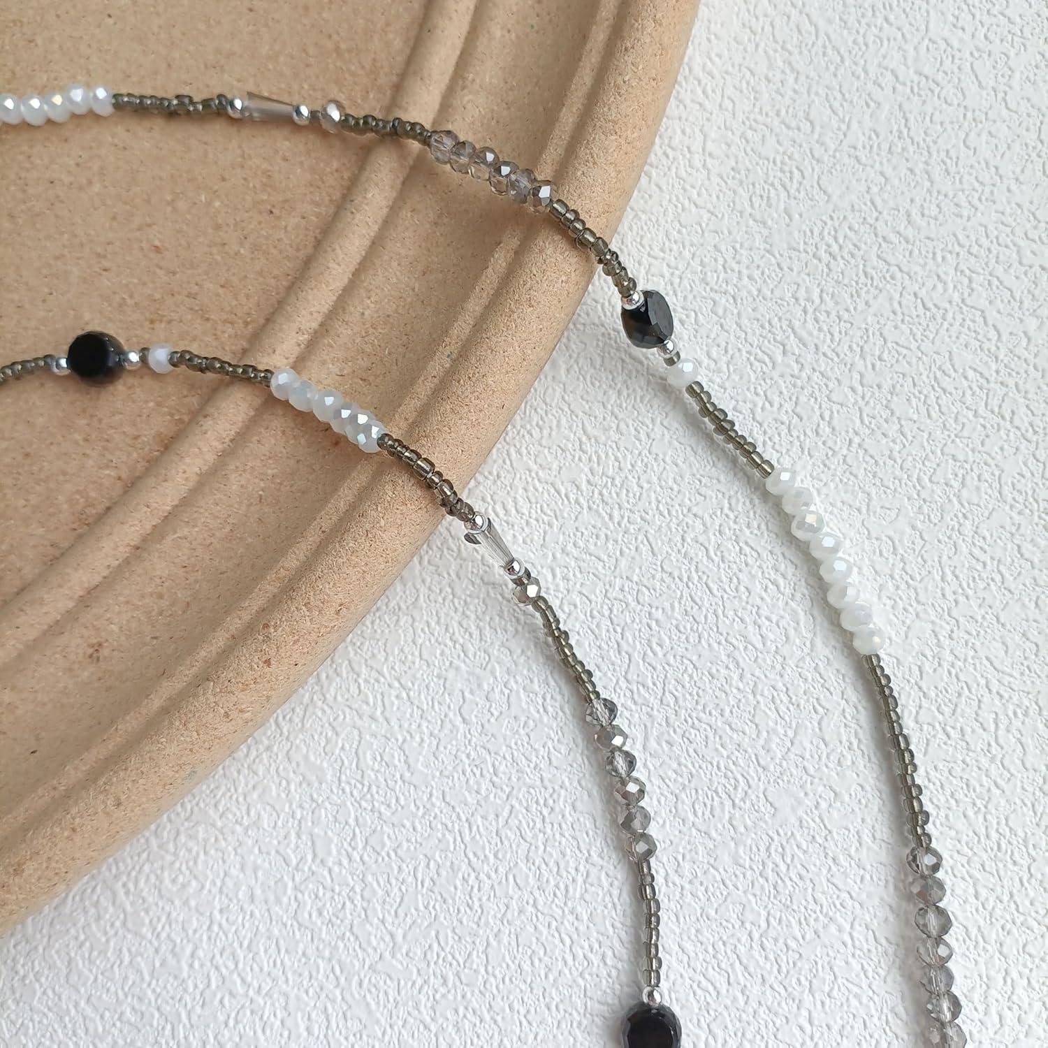 Cadena de Gafas con Perlas de Cristal - 72 cm - Chic