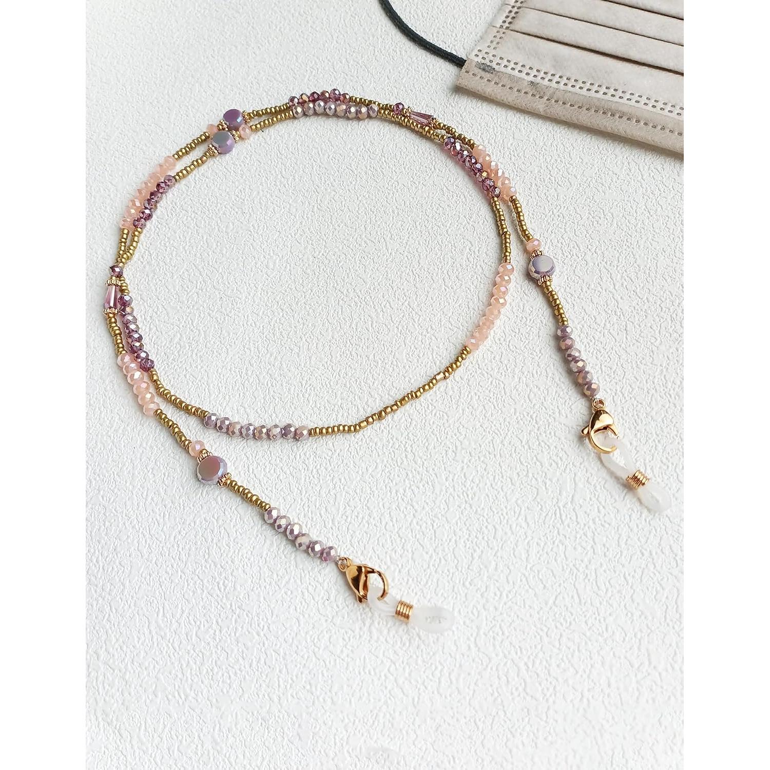 Cadena de Gafas Chic con Perlas de Cristal 72 cm