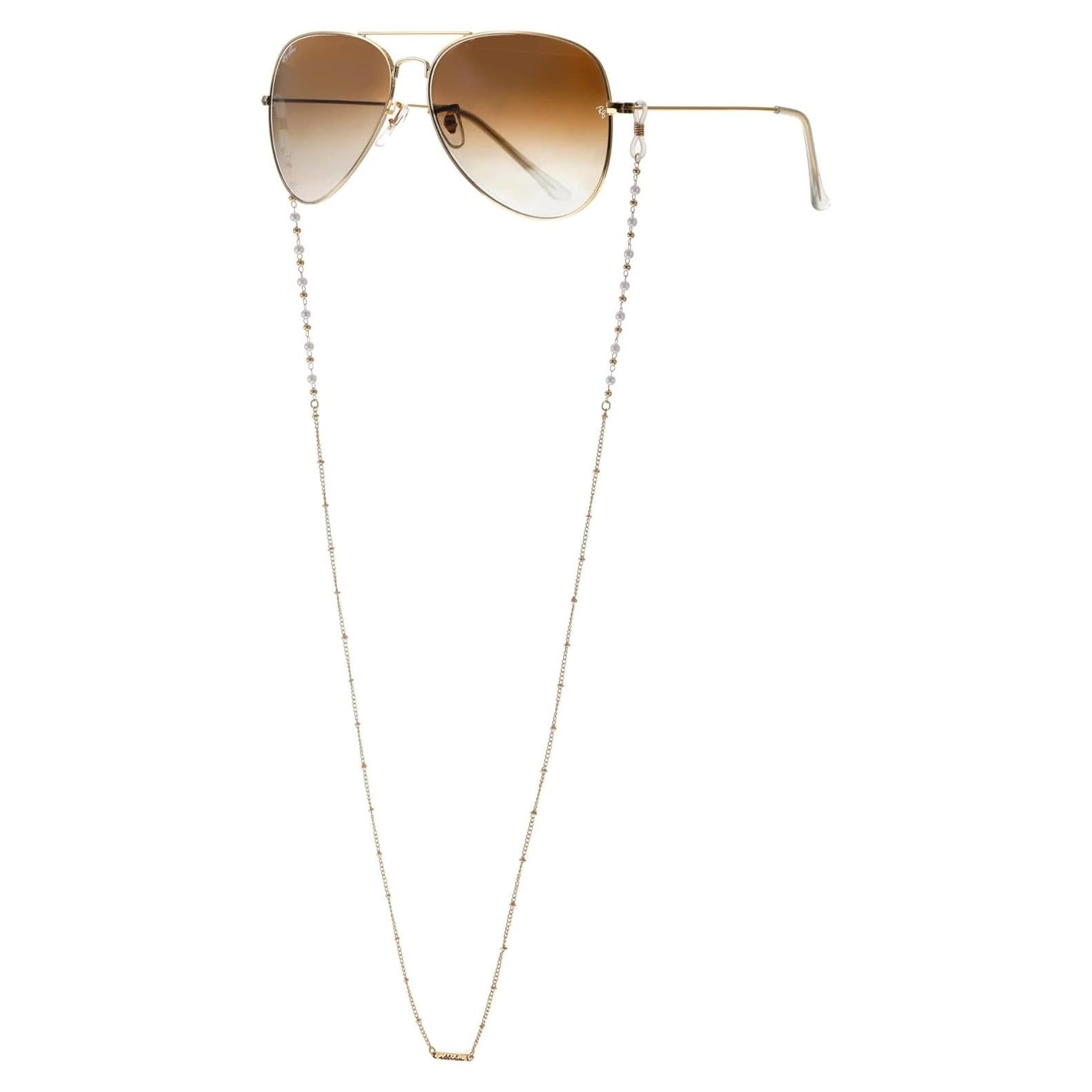 Correa para Gafas Ettika 76.2 cm Metal Dorado Mujer