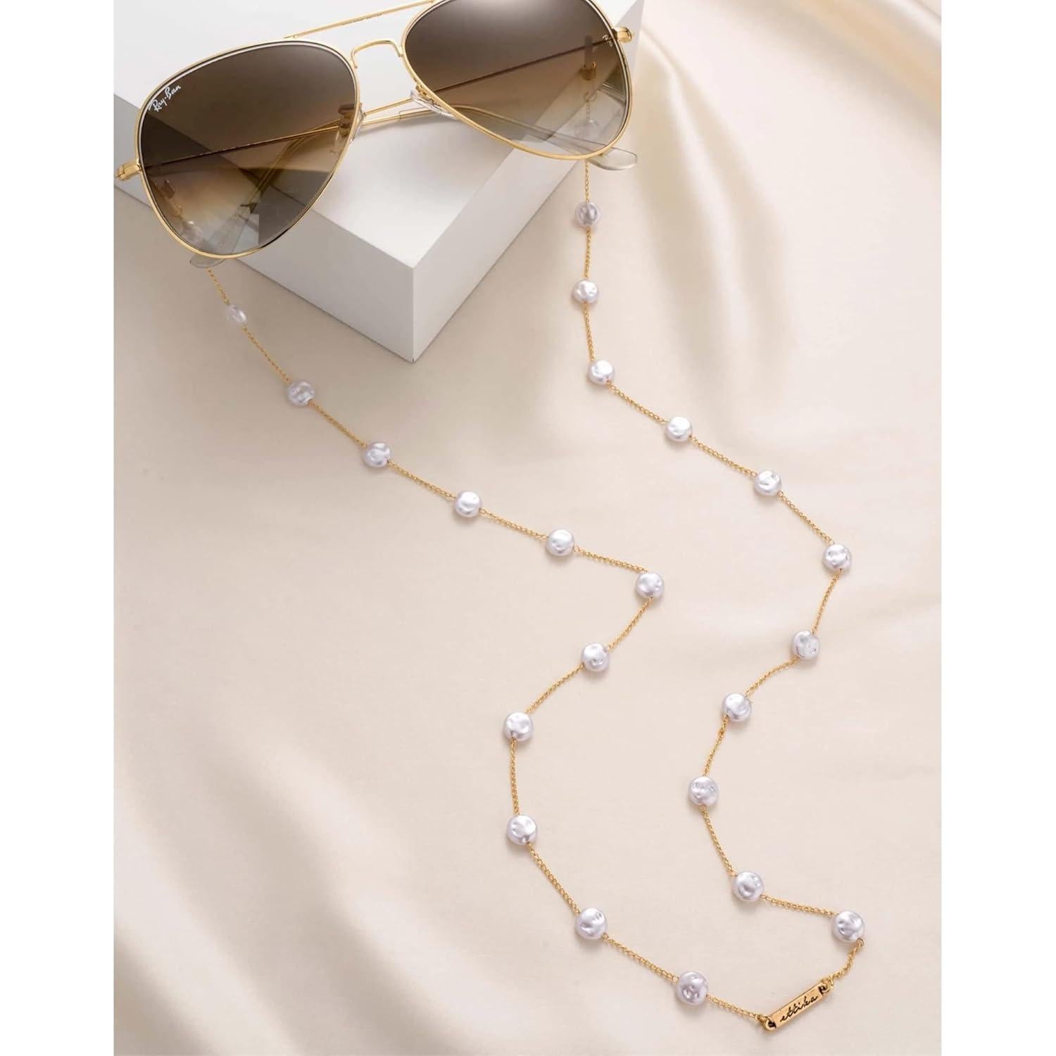 Correa para Gafas Ettika 76.2 cm Metal Dorado Mujer