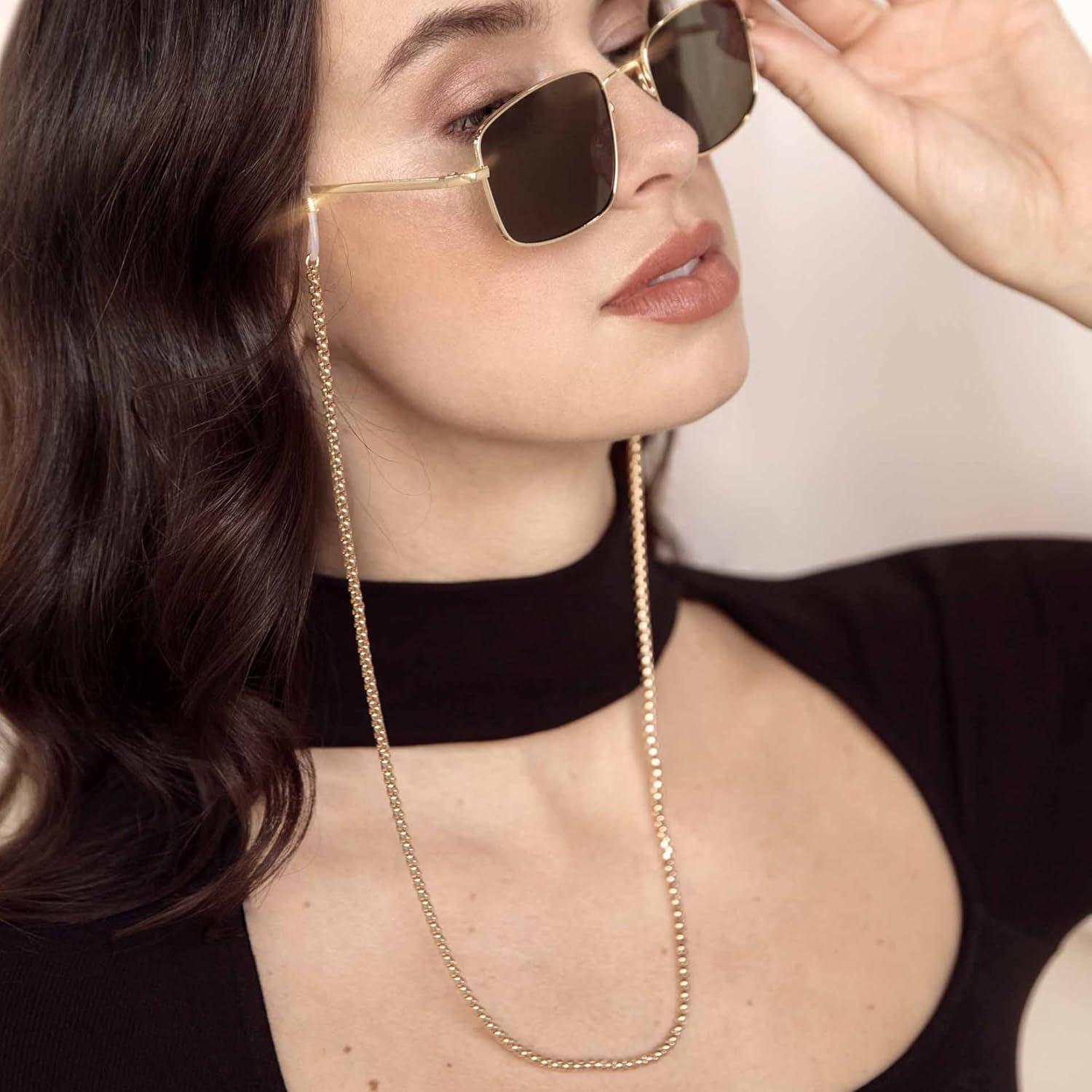 Correa para Gafas Ettika Dorada 78.74 cm Joyería Mujer