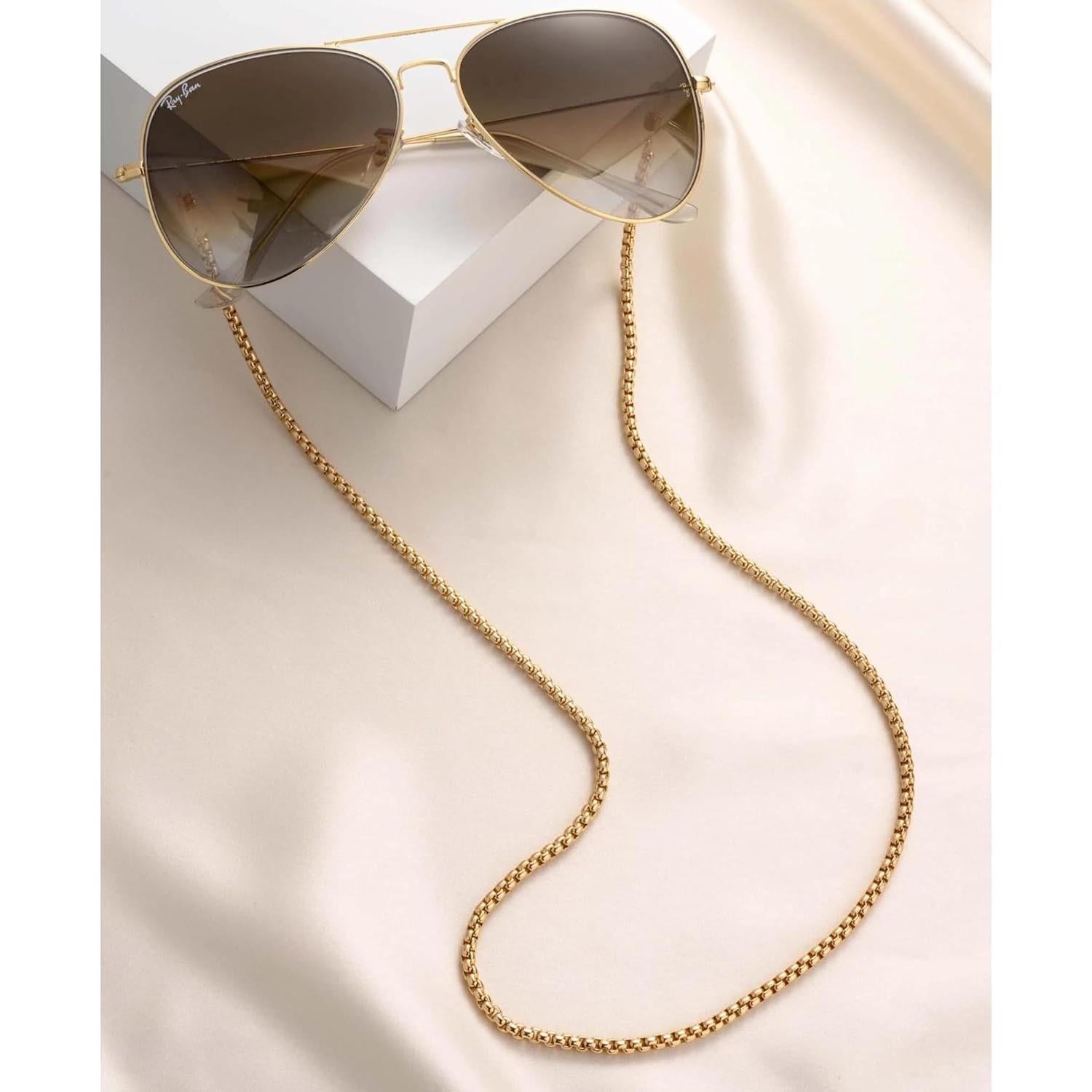 Correa para Gafas Ettika Dorada 78.74 cm Joyería Mujer