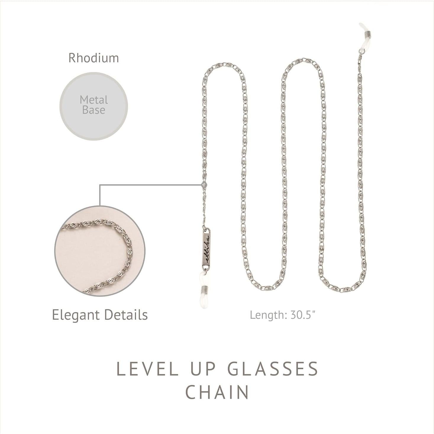 Correa para Gafas Ettika Dorada 77.5 cm Joyería Mujer