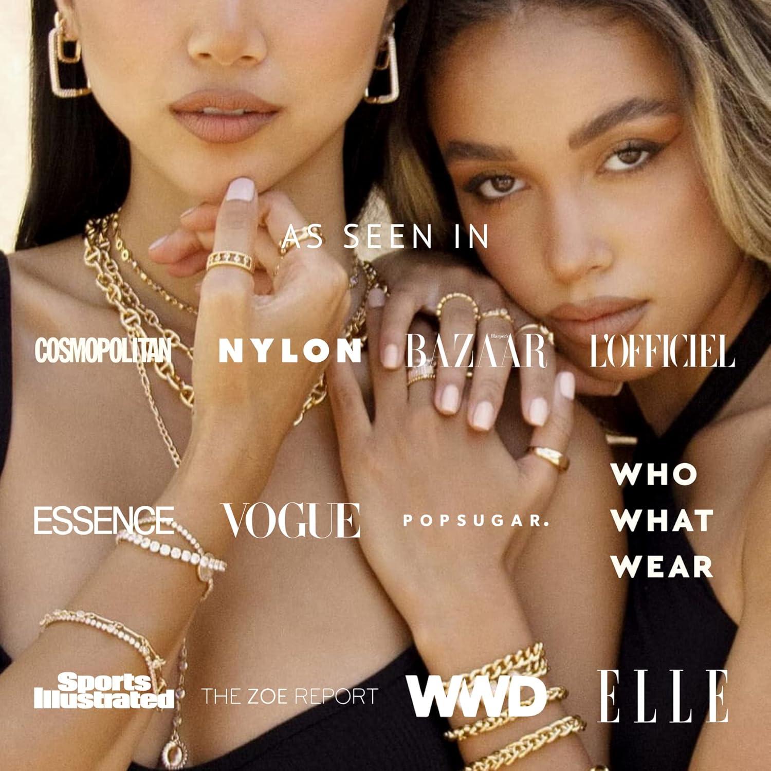 Correa para Gafas Ettika Dorada 77.5 cm Joyería Mujer