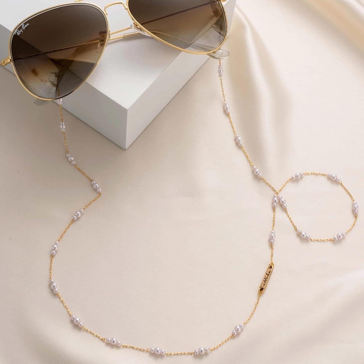 Correa para Gafas Ettika EYE en Metal Dorado 74.93 cm