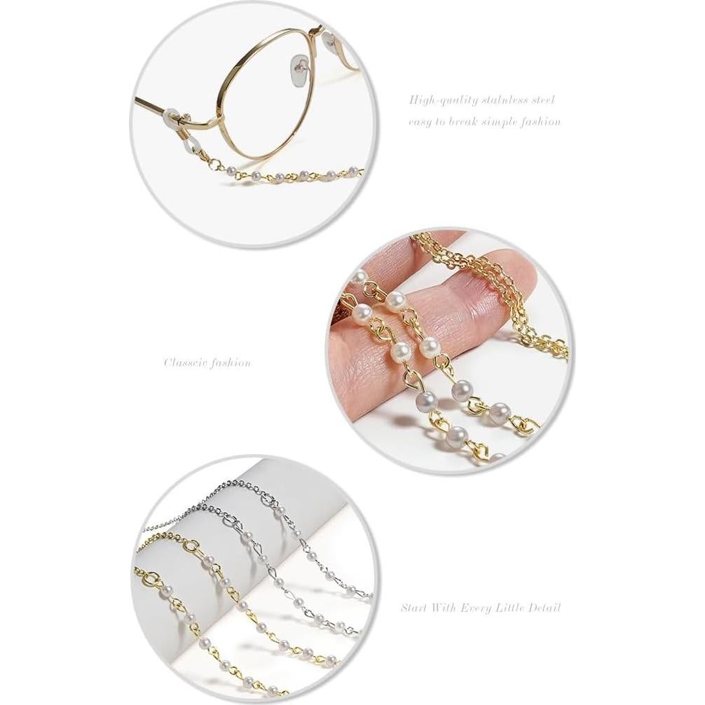 Cadena de Gafas LANG XUAN 75 cm Soporte para Gafas Mujeres