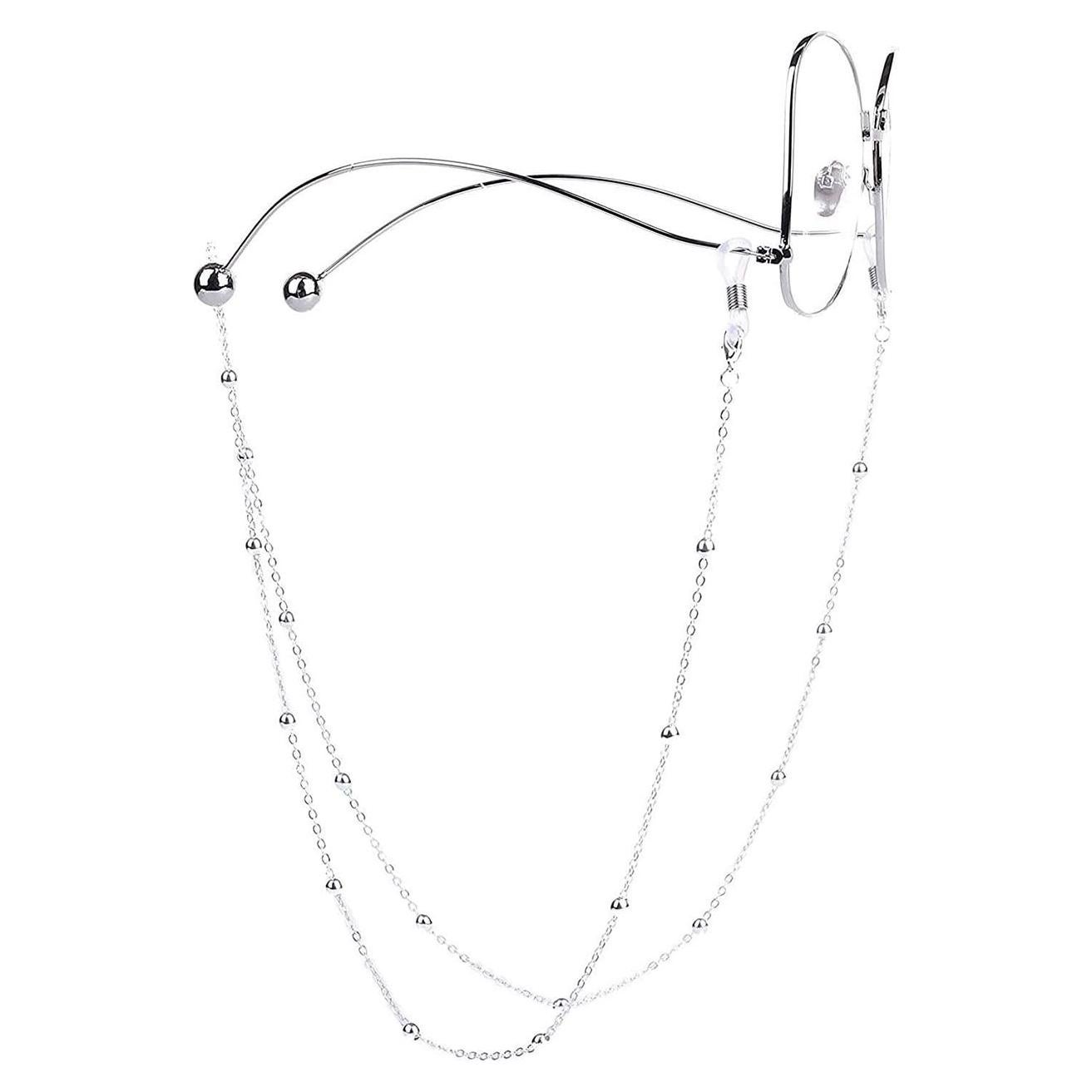 Cadena de Gafas LANG XUAN Soporte 75 cm Plata Mujeres