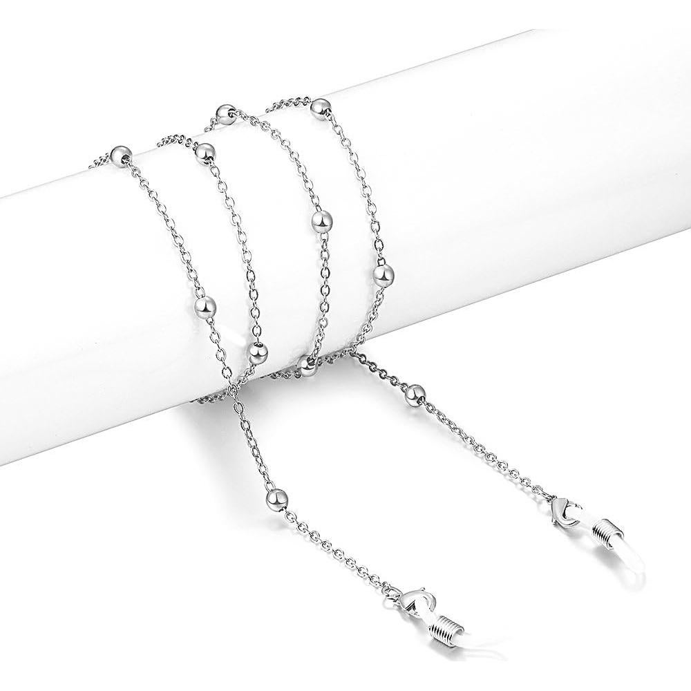 Cadena de Gafas LANG XUAN Soporte 75 cm Plata Mujeres