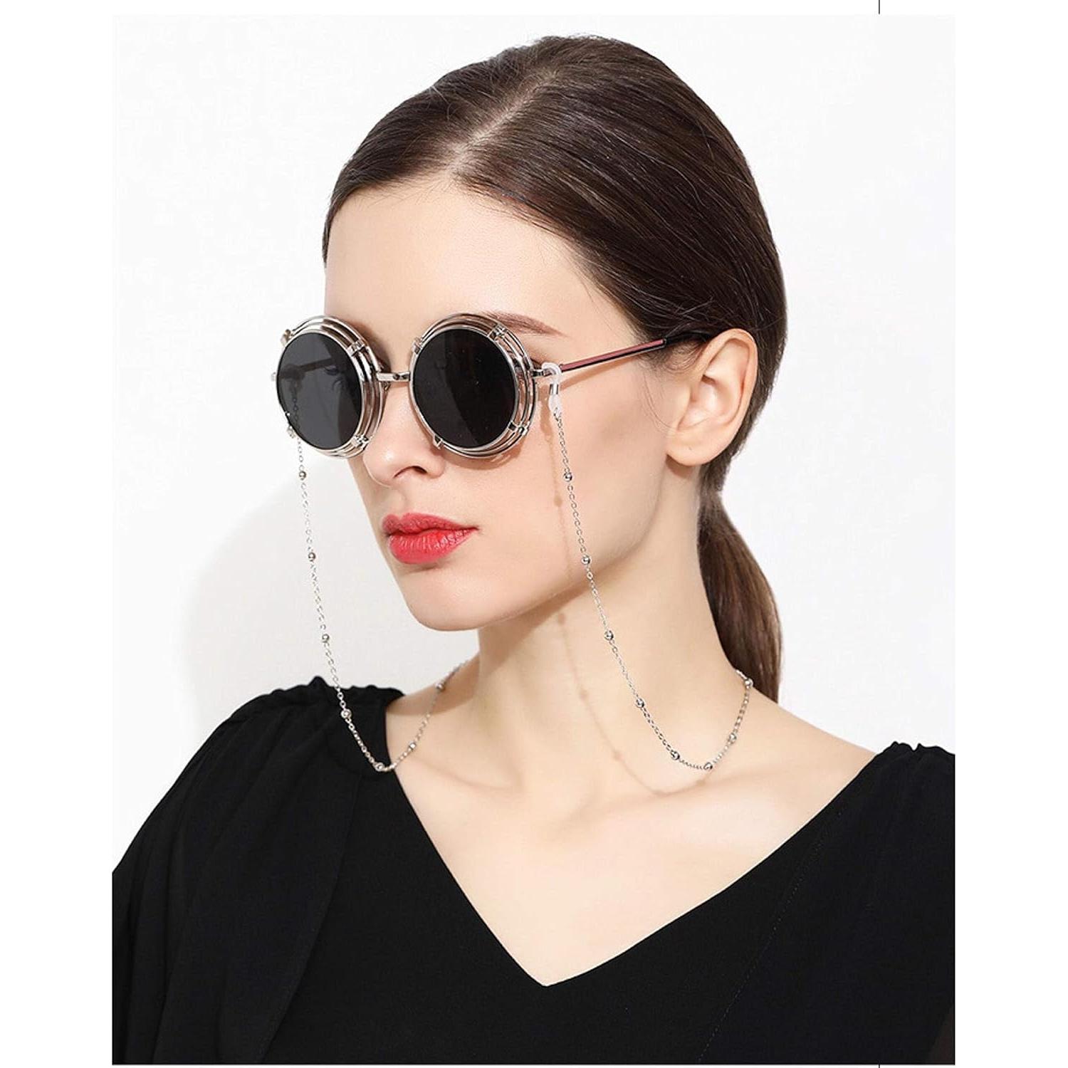 Cadena de Gafas LANG XUAN Soporte 75 cm Plata Mujeres