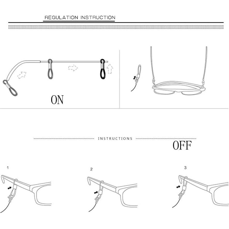 Cadena de Gafas LANG XUAN 75 cm Soporte para Lectura