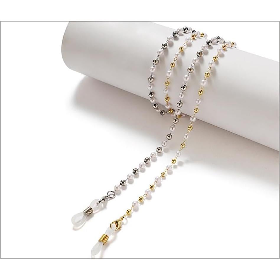 Cadena de Gafas LANG XUAN Soporte 75 cm Plata Mujeres