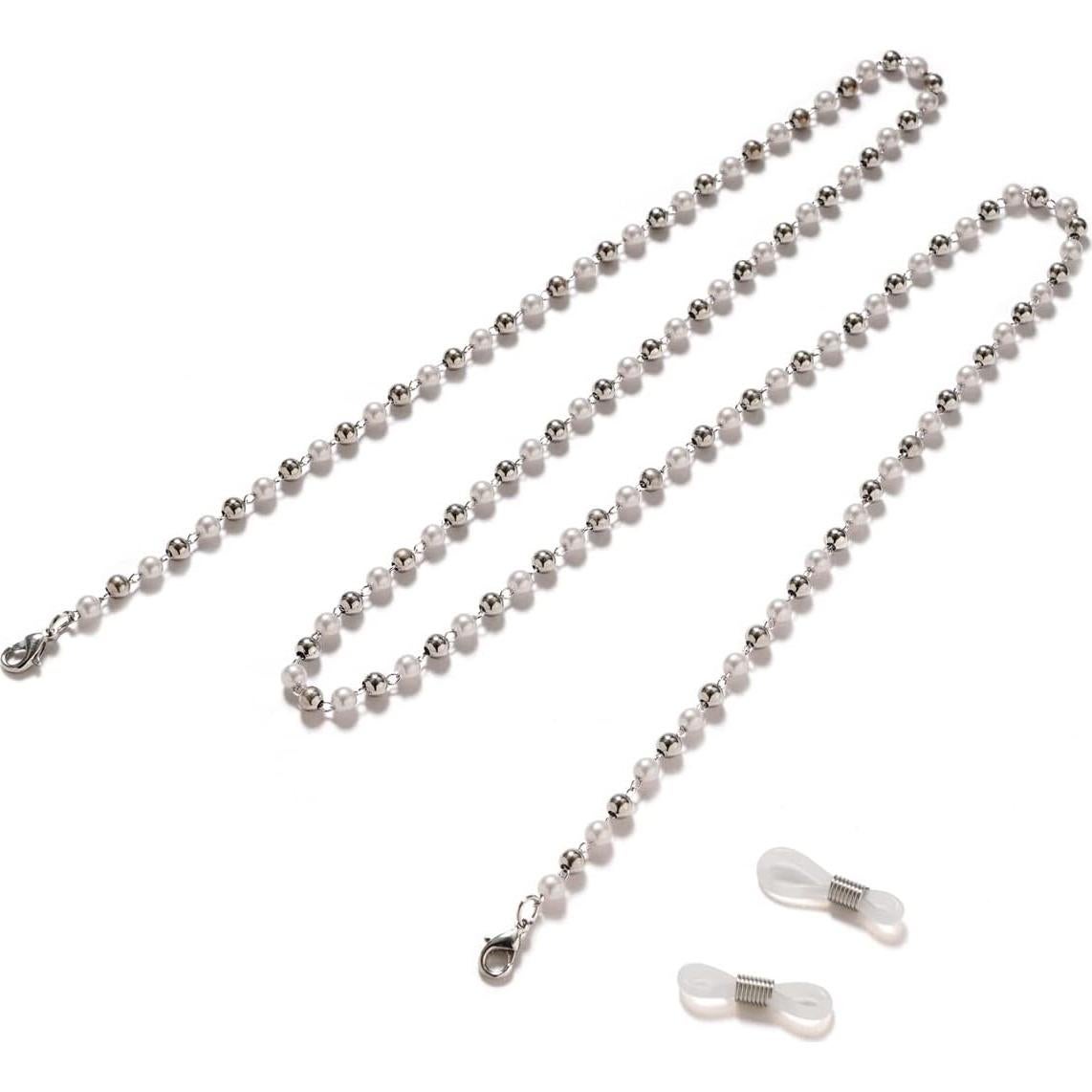 Cadena de Gafas LANG XUAN Soporte 75 cm Plata Mujeres