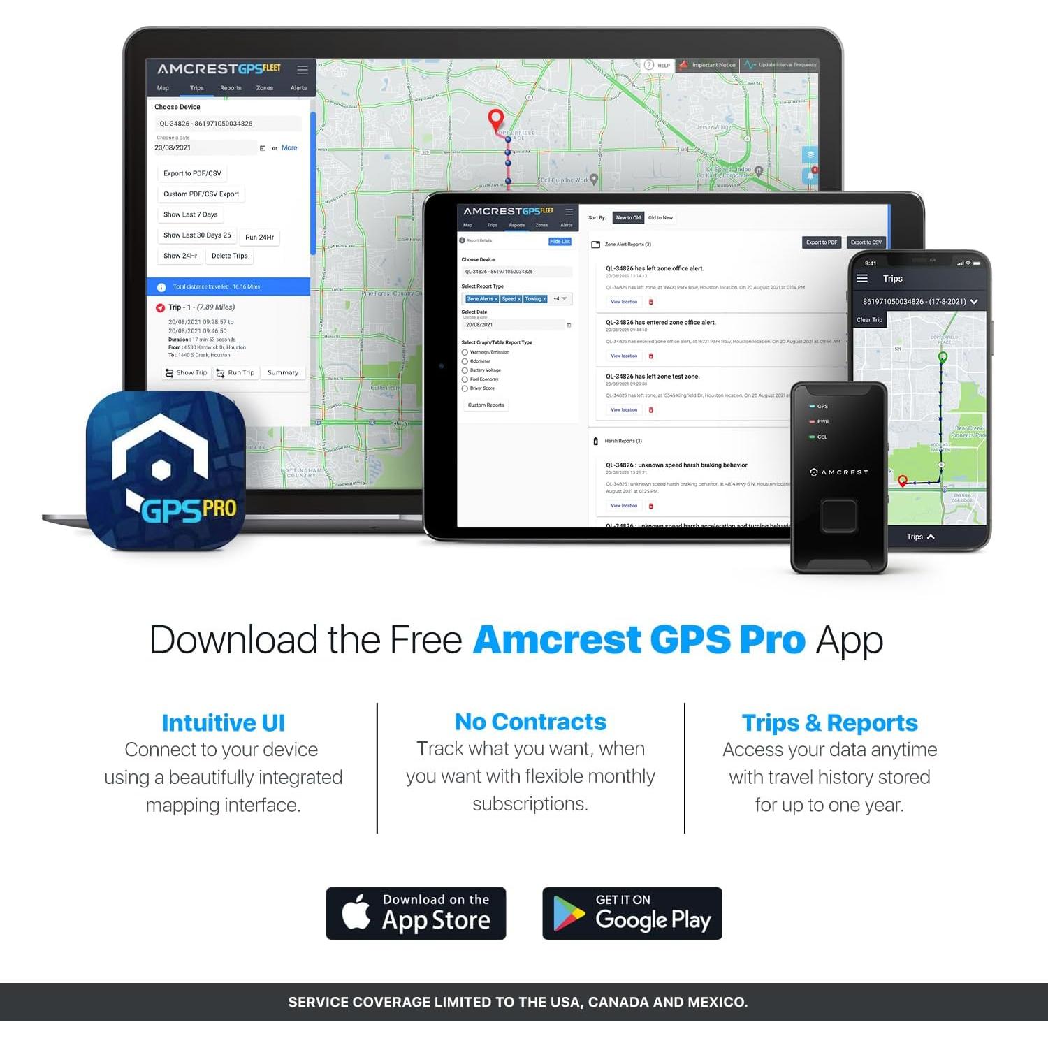 Rastreador GPS 4G Amcrest GL300 - Mini Portátil y Oculto